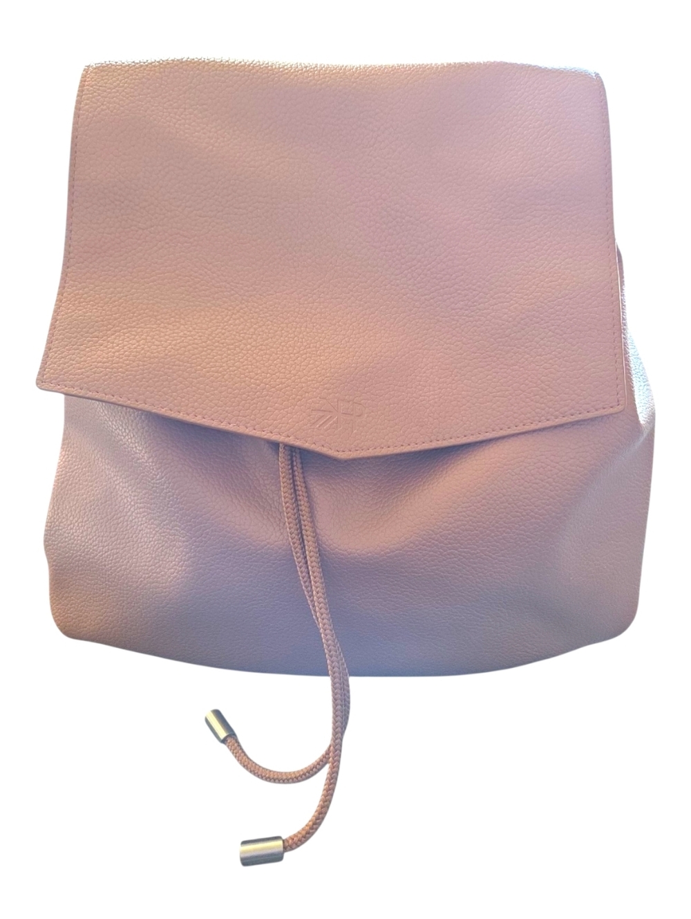 Freshly Picked Leather Drawstring Diaper Backpack - Taupe